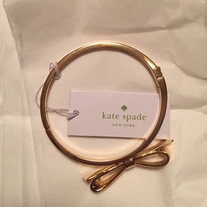 Kate Spade Gold Bangle With Bow Accent