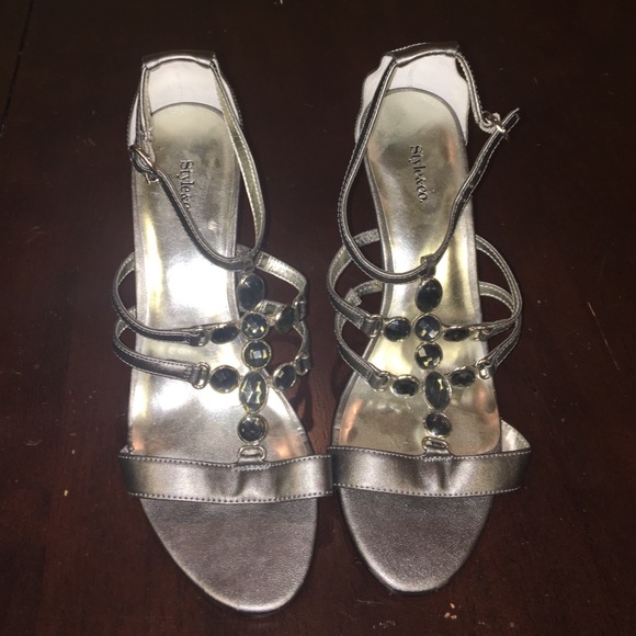 Beaded Detail Strappy Heels