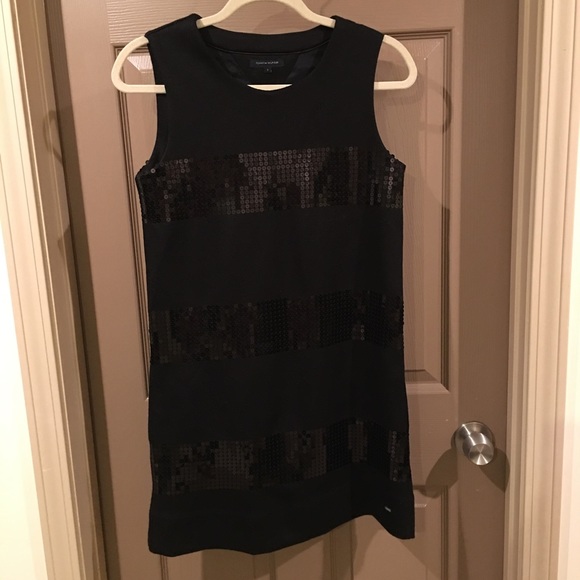 NEW! Tommy Hilfiger Wool Sequin Shift Dress - Picture 2 of 4