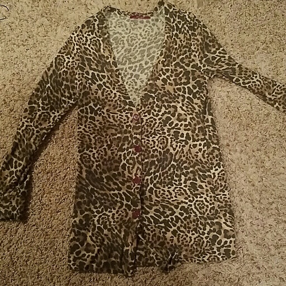 Leopard print cardigan