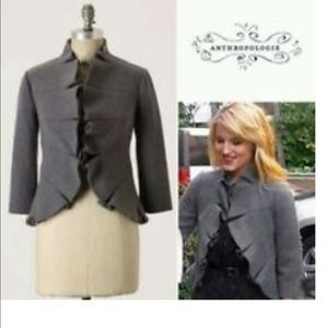 Anthropologie Tabitha ruffled jacket size 0