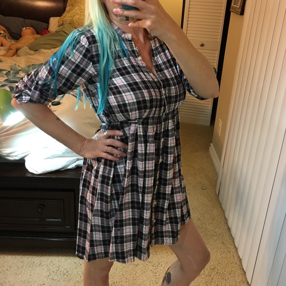 Like new VS PINK BLING Flannel dress - Picture 3 of 8