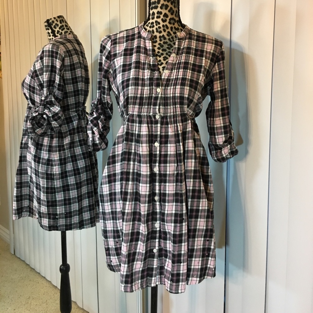 Like new VS PINK BLING Flannel dress - Picture 5 of 8