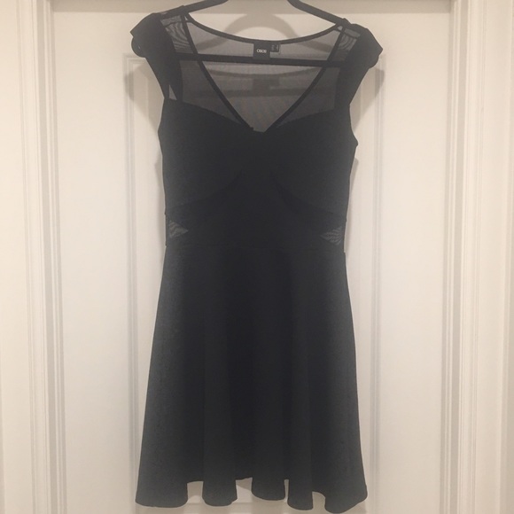 ASOS Skater Dress with Mesh Cutouts
