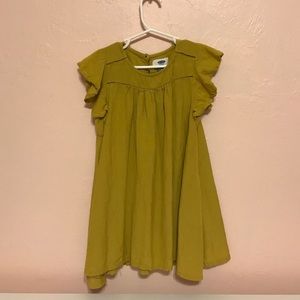 Size 5 old navy mustard flutter dress