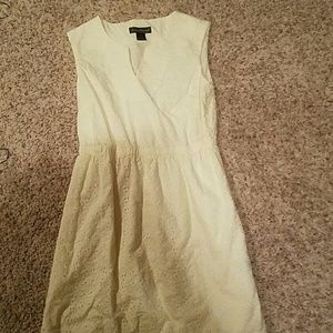 Cream colored sleeveless dress