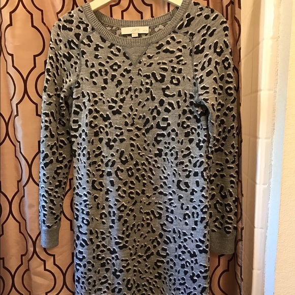 Ann Taylor Loft Leopard Dress