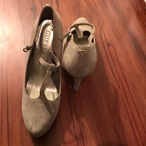 Guess suede heels.
