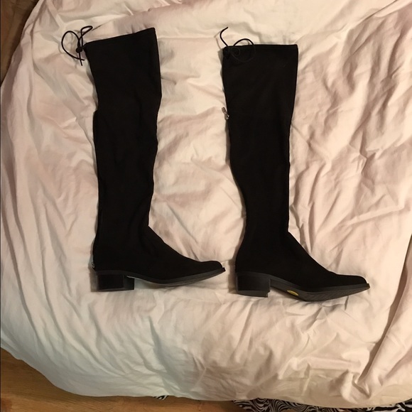 Shoes - NEW Thigh high black suede boots