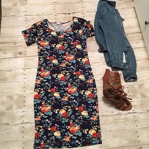 Dark blue flower dress