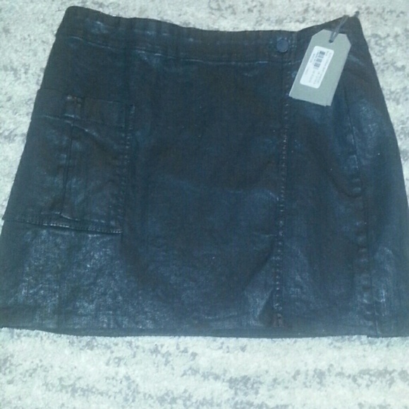 All saints ruth denim skirt