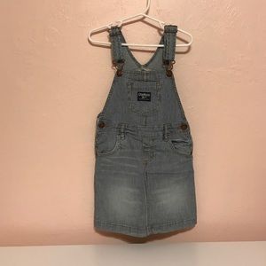 OshKosh girls striped denim overall dress