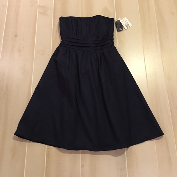 David's Bridal Cotton Sateen Short Ruched Dress 4 - Picture 3 of 4