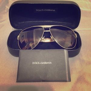 Dolce & Gabbana Aviator Brown Sunglasses