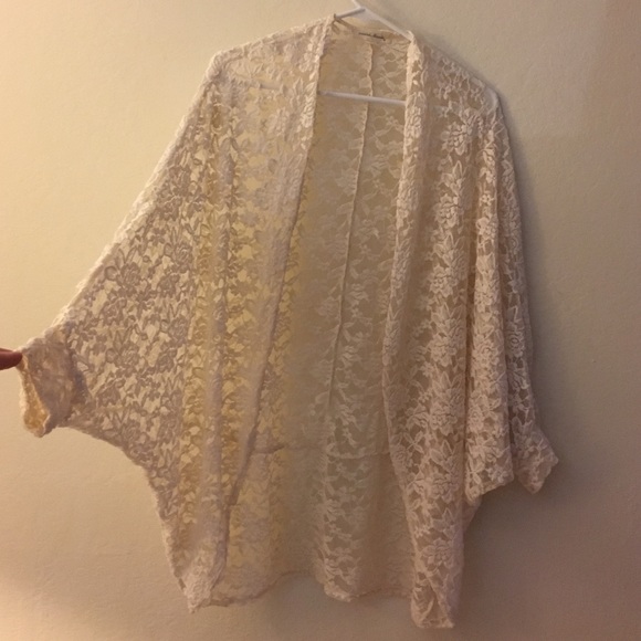 Lace open cardigan