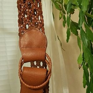 Chicos woven leather belt
