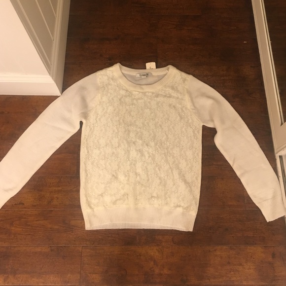 CREAM LACE SWEATER!!
