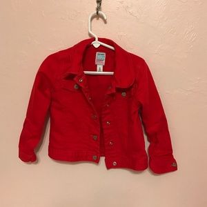 Red jean jacket
