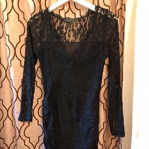 Long Black Lace Dress