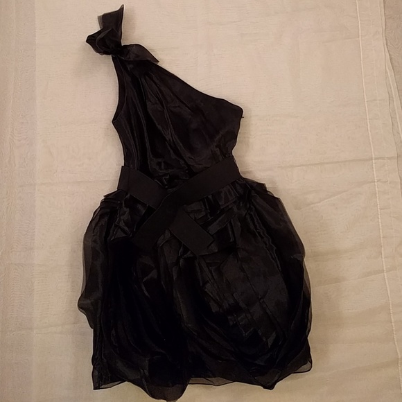 Gorgeous Vera Wang One Shoulder Organza Dress