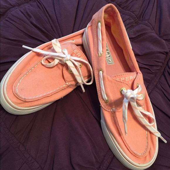 Bright Coral Sperrys