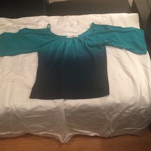 Silky ombré too with open shoulders