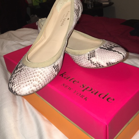 Kate Spade Snakeskin Ballet Flats