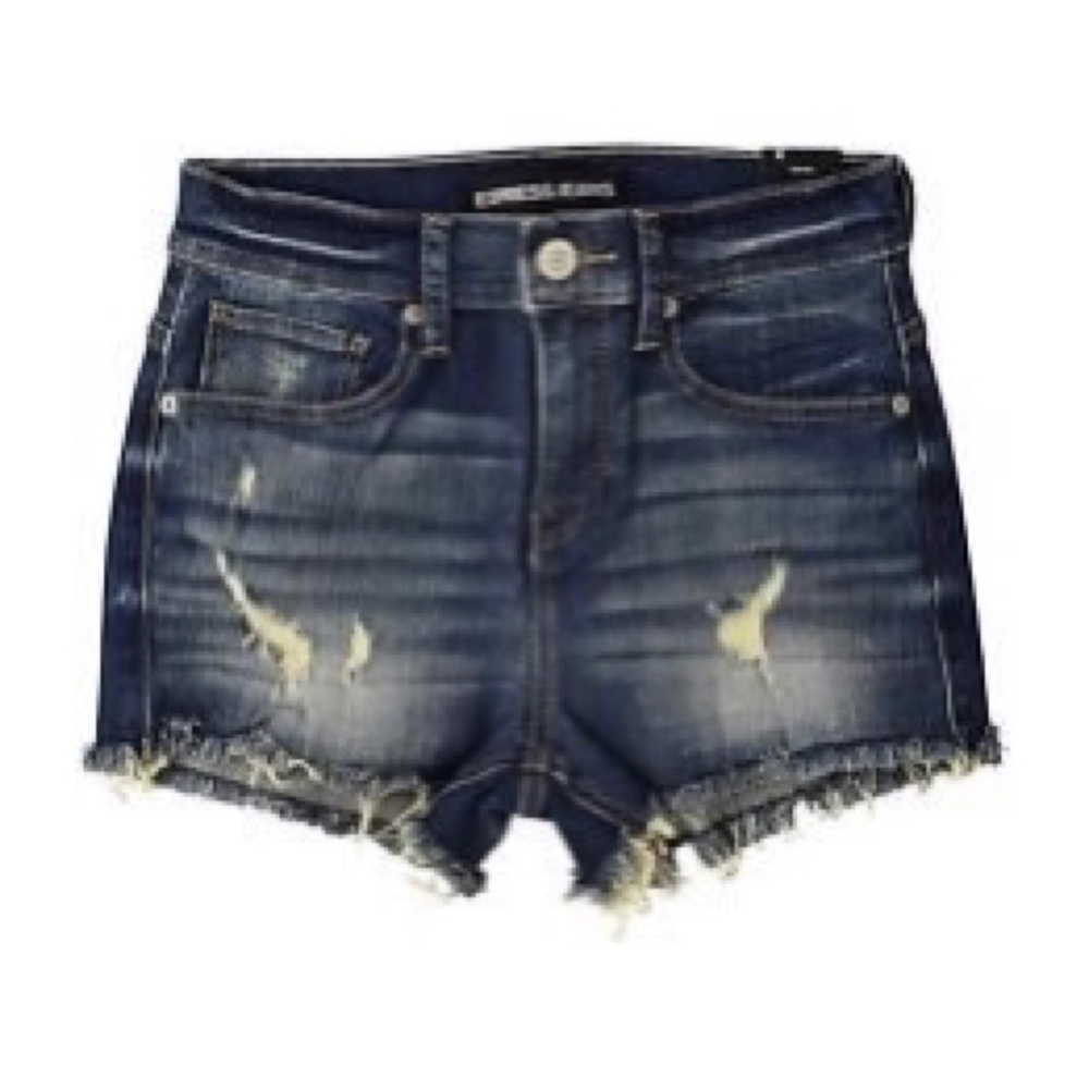 High Waisted Jean Shorts - Picture 2 of 4