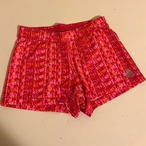 Hot pink Adidas spandex shorts