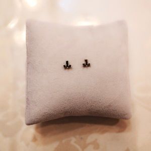 Anthropologie Black T Earrings