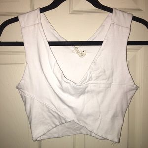 White Crop tank