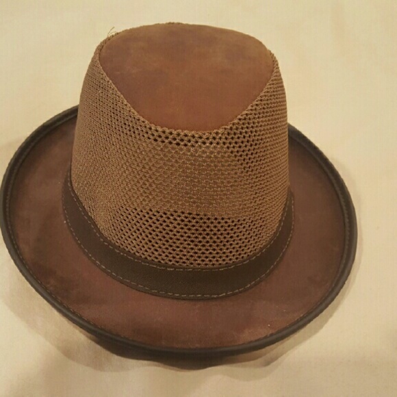 Leather fedora