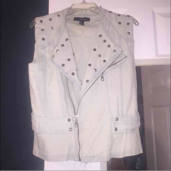 Forever 21 denim studded vest