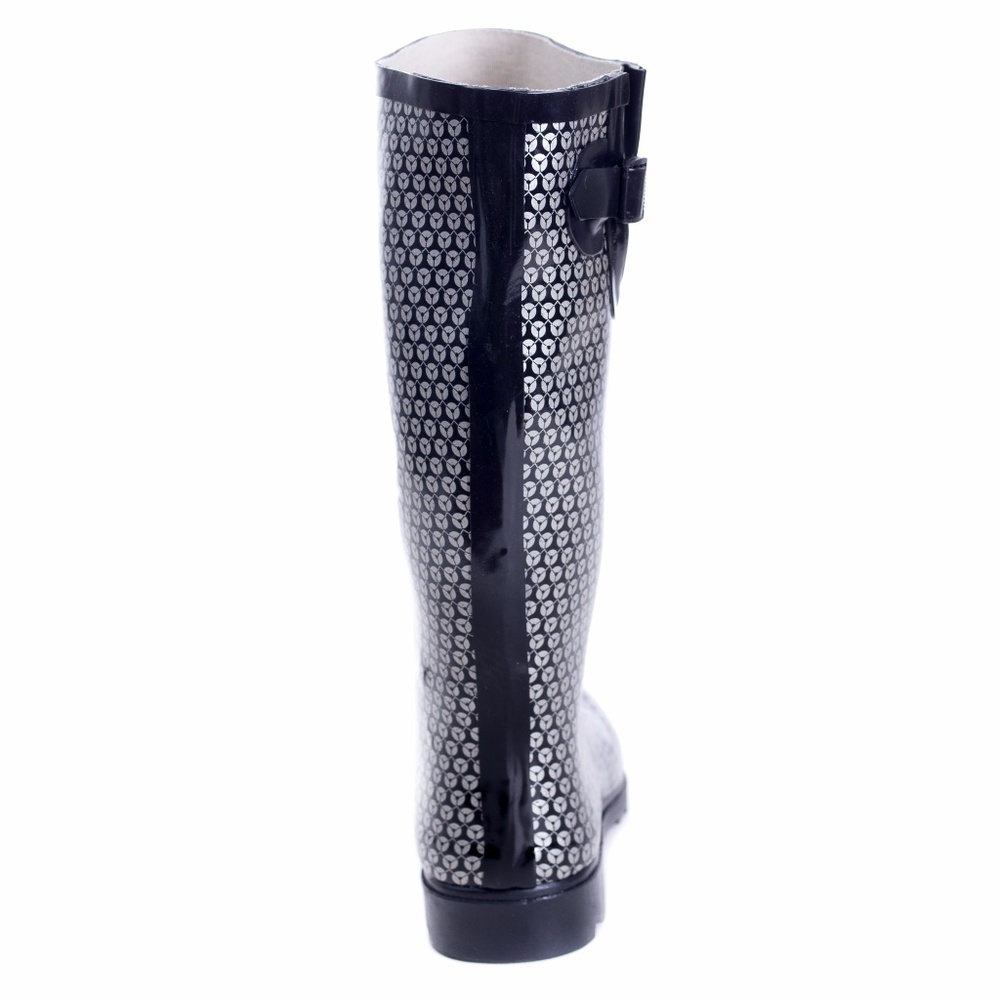 Women's Rain Boots, Tall Rubber Rainboots, RB-1504, Gray - Picture 3 of 5