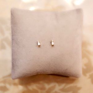 Anthropologie Rectangle Gem Earrings