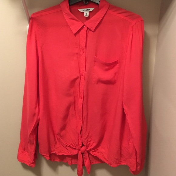 Old Navy Button down, tie waist shirt