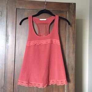 Lush lace camisole in a deep mauve - XS