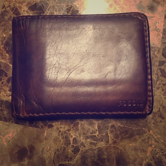 Fossil Men's Trifold Wallet in Cognac