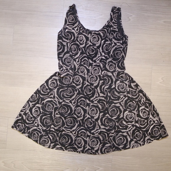 Sheer Black Rose Dress