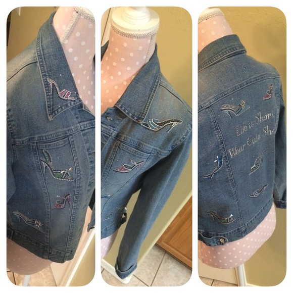 Christine Alexander Crystal Denim Jacket - Picture 5 of 5