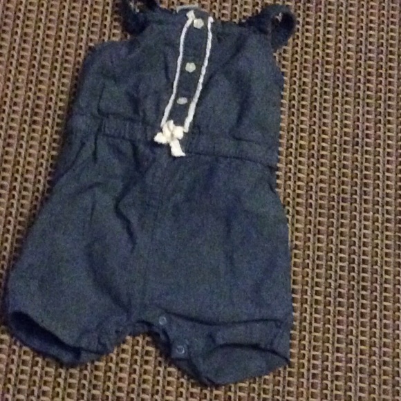 Jean baby romper