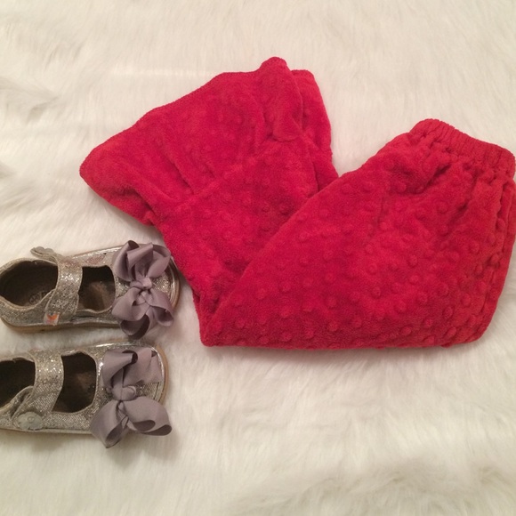 Cute Minky Dot Little Girls Pants