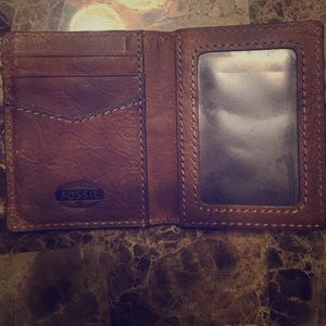 Fossil Men's Leather Bifold Wallet