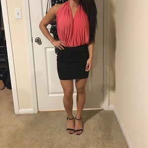 NWT pink plunging jumpsuit