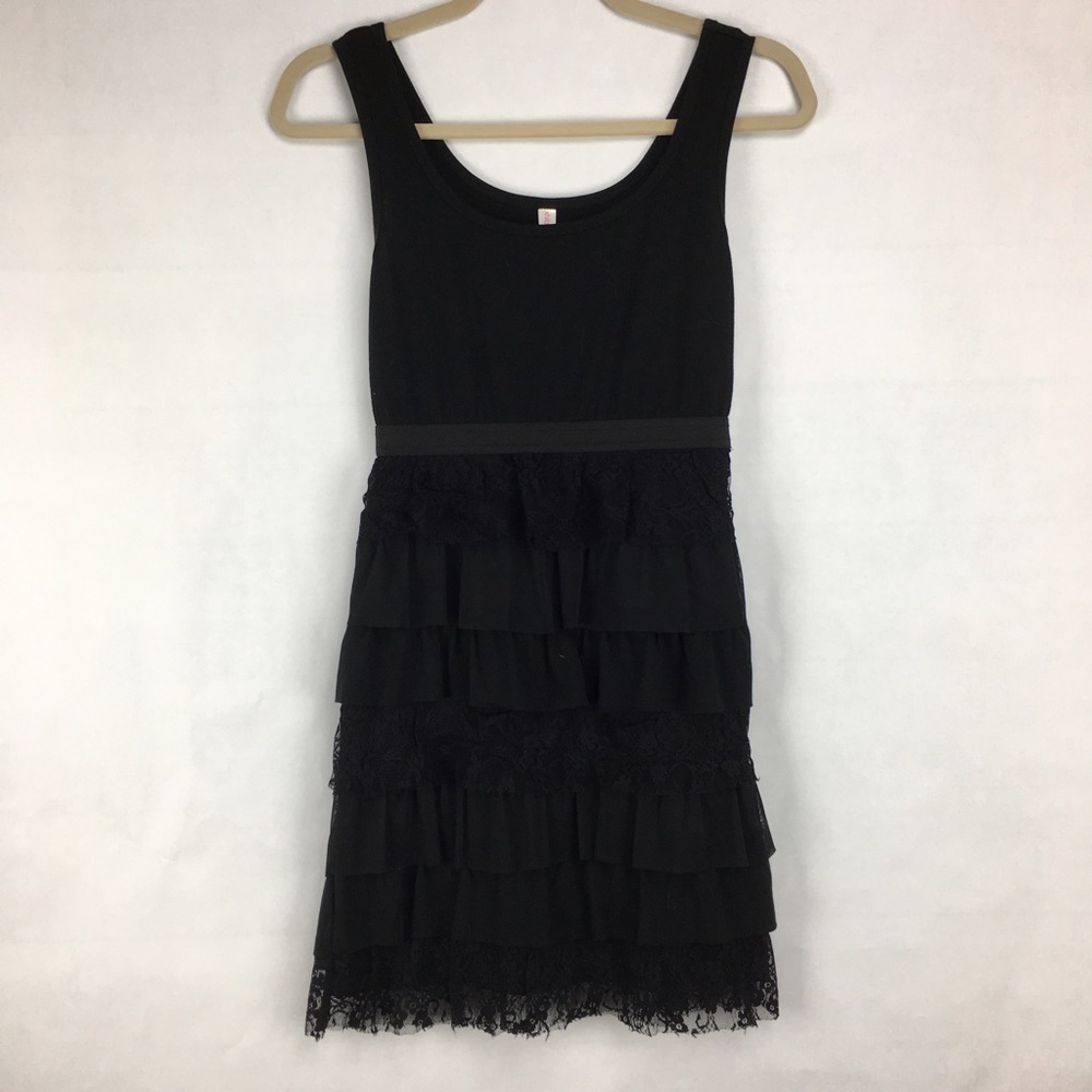 5 for $20 Black lace ruffle dress