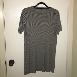 B&W Striped T-Shirt Dress
