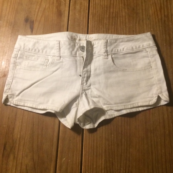 White jean shorts