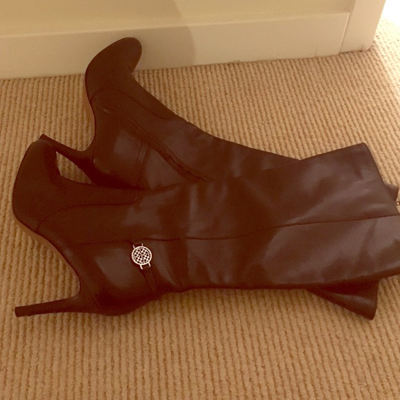 Coach round toe knee high boots.