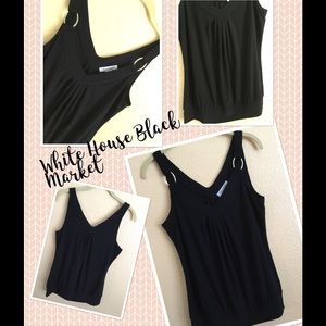White House Black Market Sleeveless Top Sz M Black