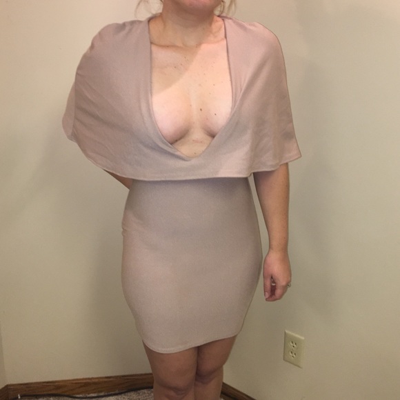Nude off the shoulder Dress